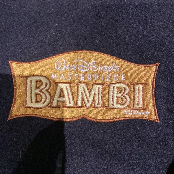 Vintage Walt Disney’s Masterpiece Bambi Wool Bomber Varsity Jacket - Picture 3 of 6